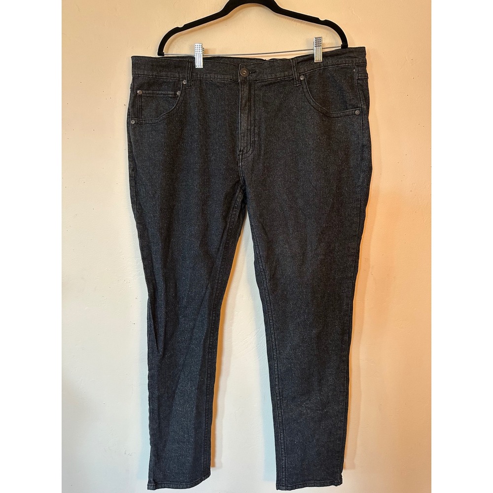 INC International Concepts Mens Charcoal Gray Metallic Sheen Jeans Slim Straight